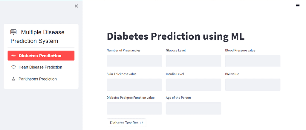 Multiple Disease Prediction System
