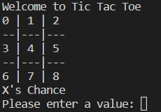 Tic-Tac-Toe game using python