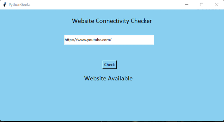 website connectivity checker python