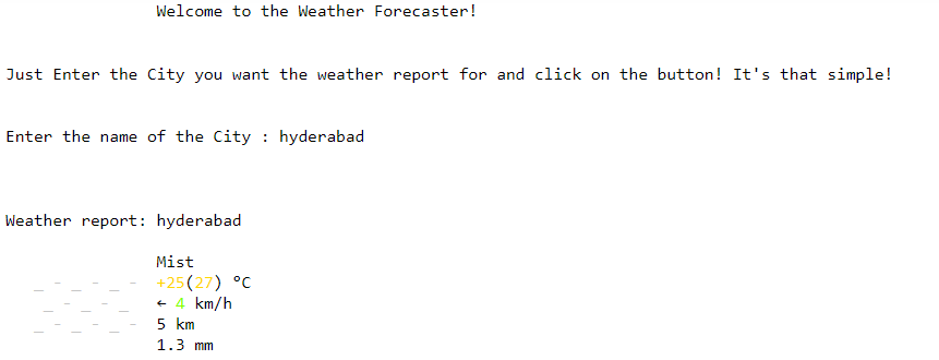 Weather Program In Python