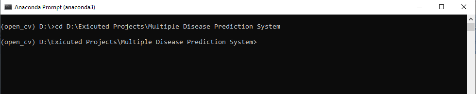 Multiple Disease Prediction System command line
